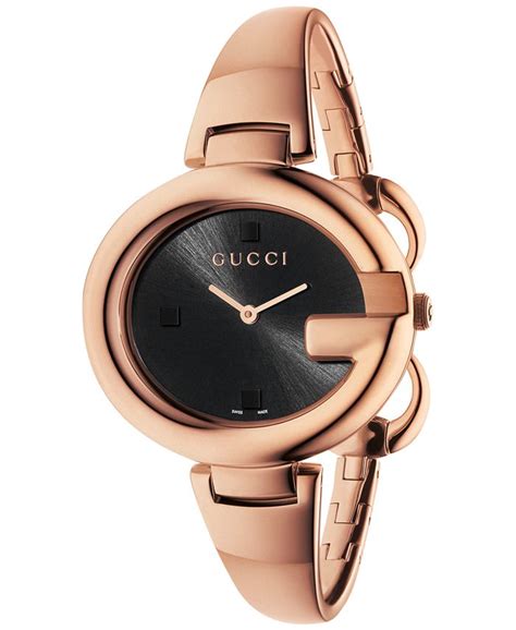 gucci guccissima rose gold-tone bangle bracelet watch|Gucci Watches .